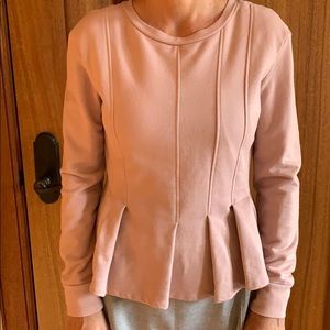 Professional pink fitted long sleeve top